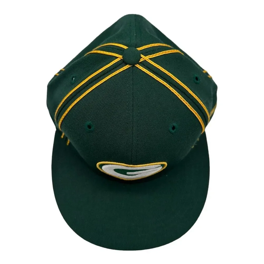 Reebok NFL Green Bay Packers Football Fitted Hat Cap 100%‎ Wool Size 7 1/2